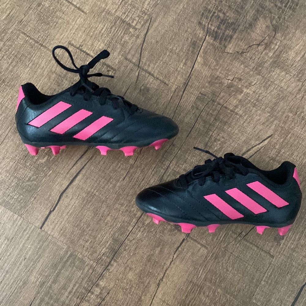 ADIDAS TODDLER Girl Cleats Black Pink 11